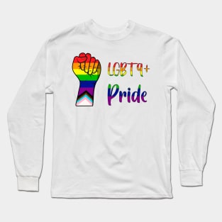 LGBTQ Pride Raised Fist Long Sleeve T-Shirt